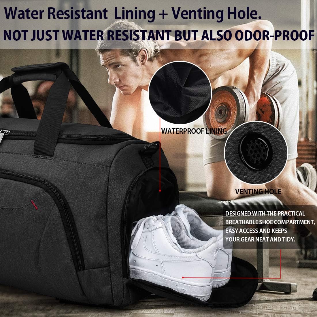 NUBILY - Sport Gym Duffle Bag 40l
