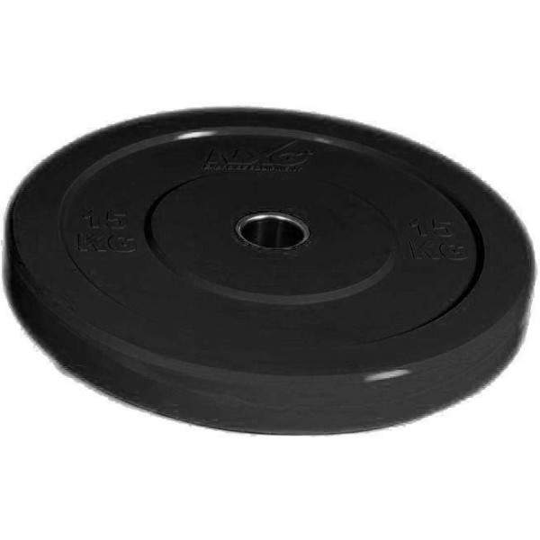 Black Bumper Plate (Paired) 15kg