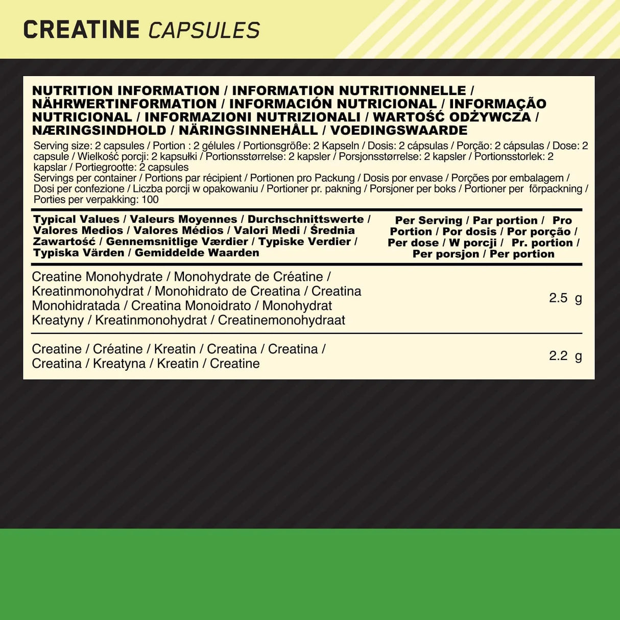 Optimum Nutrition - Creatine Capsules 200 capsules