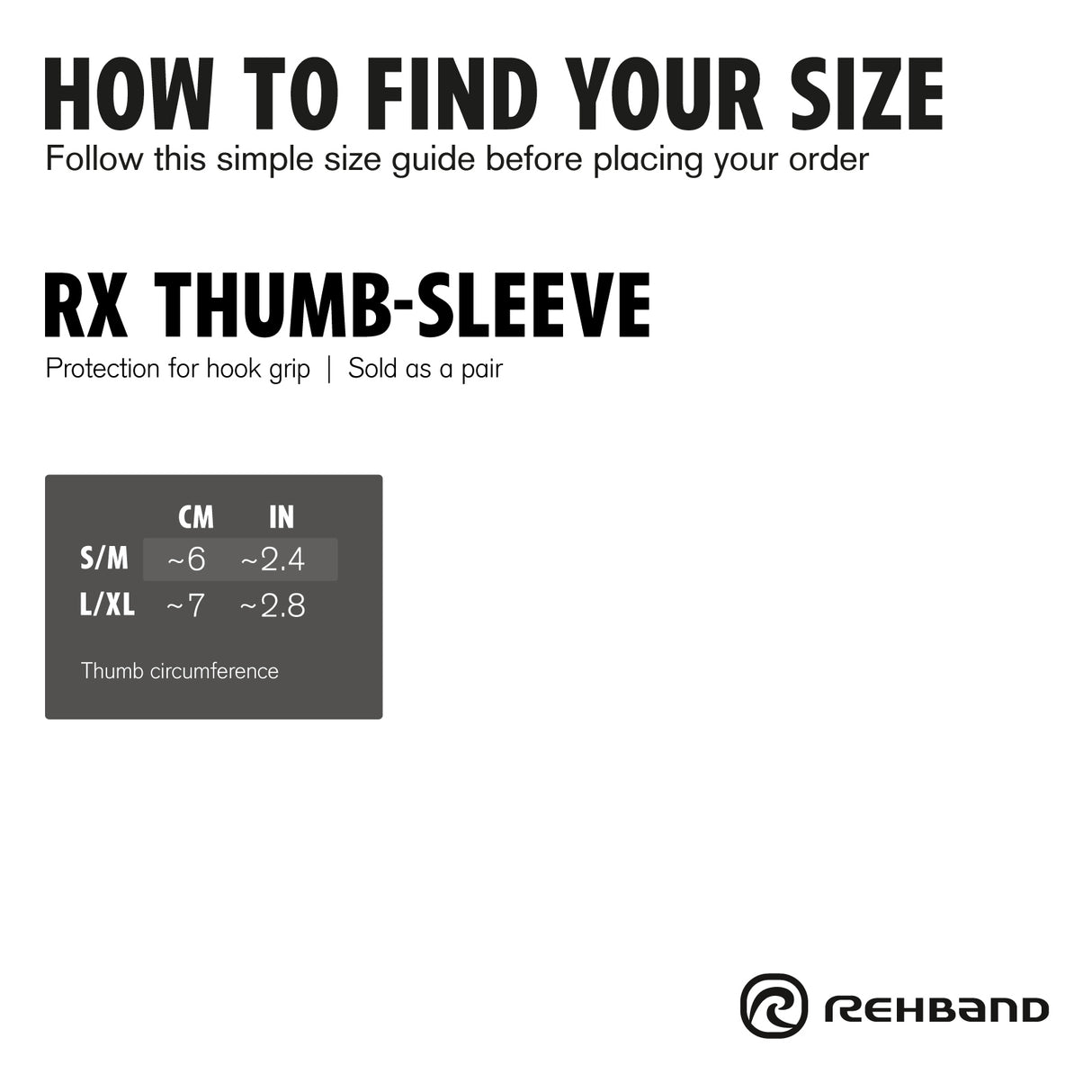 Rehband - Rx Thumb Sleeve (PAIR)